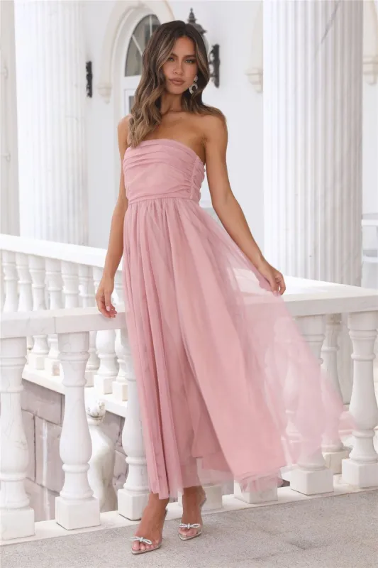 Walk In Tulle Maxi Dress Pink sold by Hello Molly