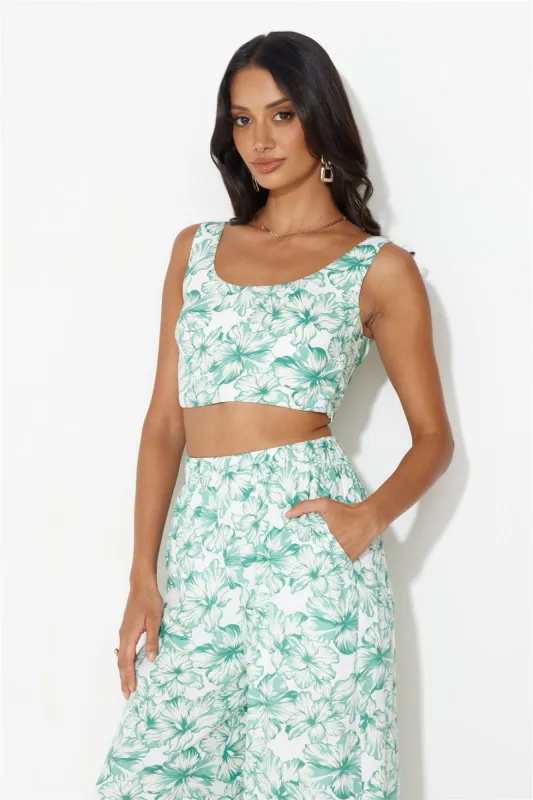 Island Tree Breeze Crop Top Green sold by Hello Molly