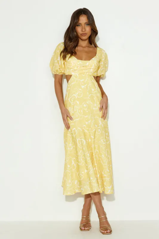 Bright Personality Midi Dress Yellow sold by Hello Molly