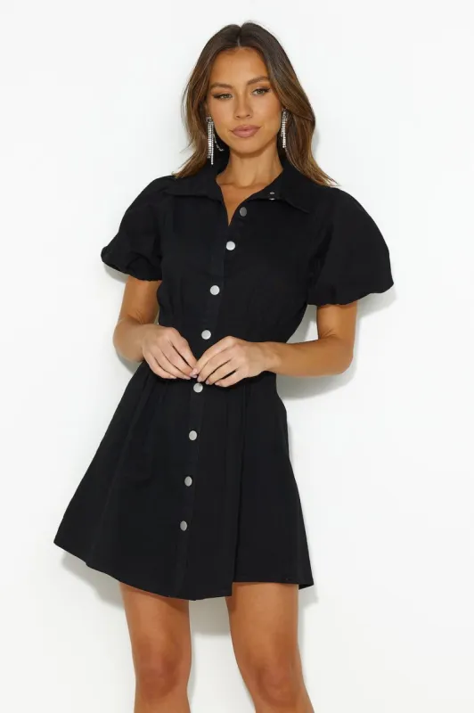 Day Date Mini Dress Black sold by Hello Molly