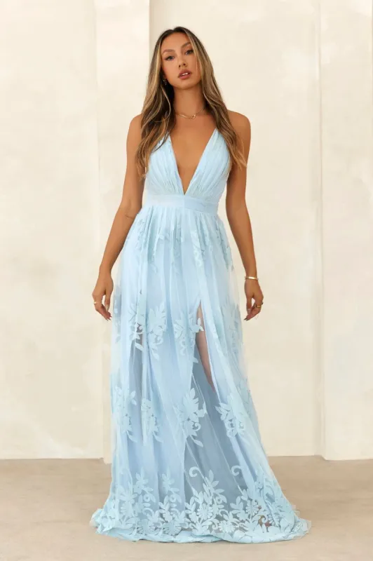 Love Cloud Tulle Maxi Dress Blue sold by Hello Molly