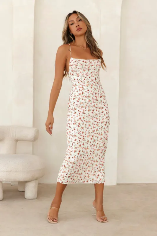 HELLO MOLLY Dreamy Eiffel Tower Date Midi Dress White sold by Hello Molly