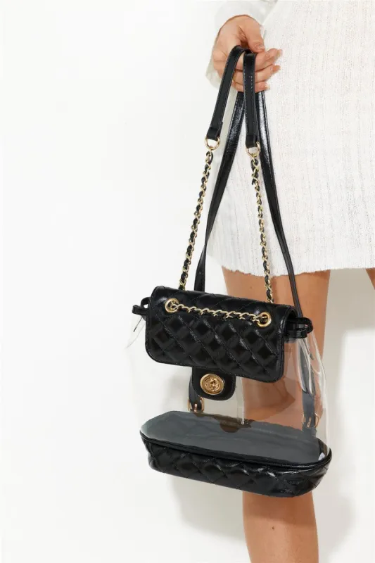 BILLINI Cassie Backpack Black Clear sold by Hello Molly