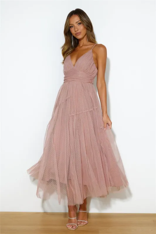Be Seen In This Midi Dress Pink sold by Hello Molly
