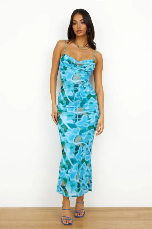 Vivid Colors Maxi Dress Blue Crush sold by Hello Molly
