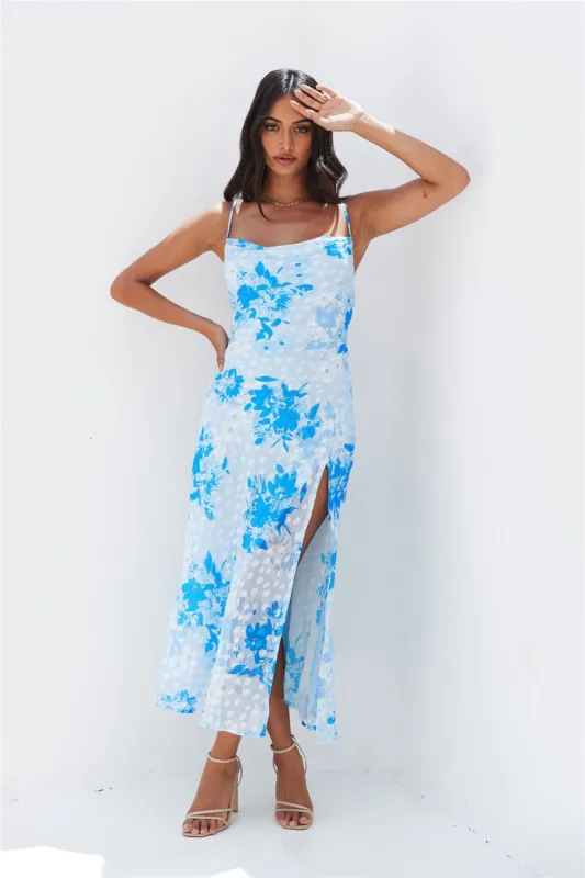 Into Spring Midi Dress Blue sold by Hello Molly