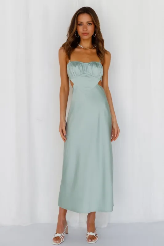 Whats Up Midi Dress Sage sold by Hello Molly