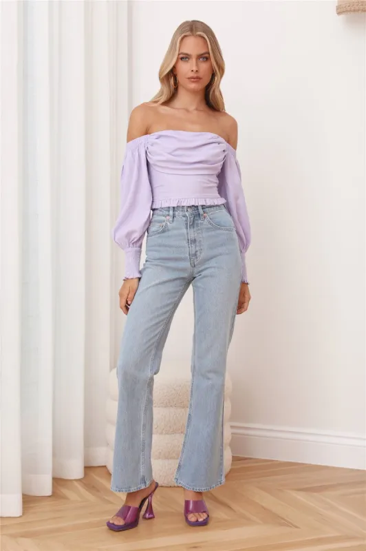 Island Stroll Crop Top Purple sold by Hello Molly