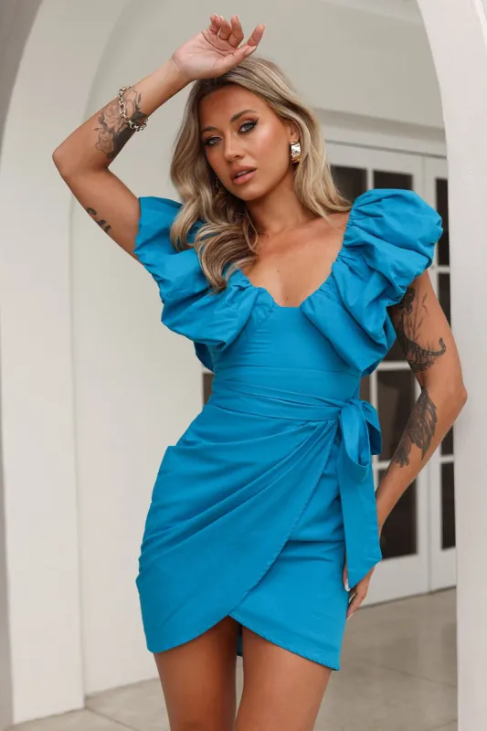 Eyes For You Mini Dress Blue sold by Hello Molly