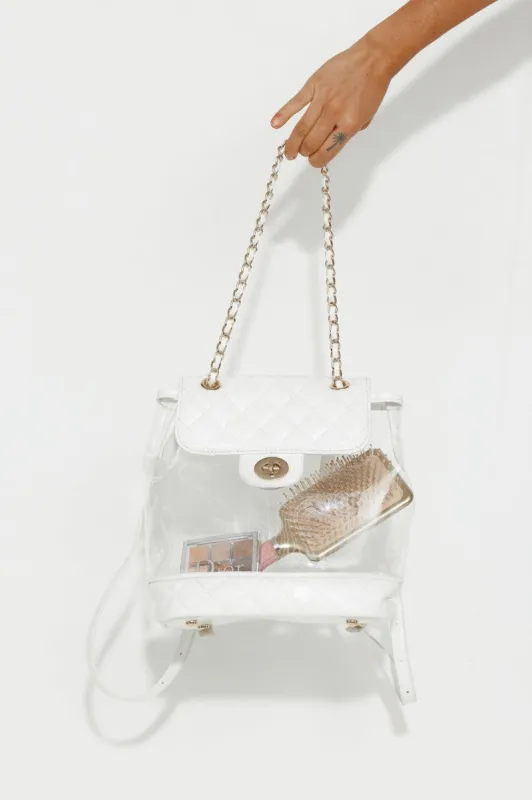BILLINI Cassie Backpack White Clear sold by Hello Molly
