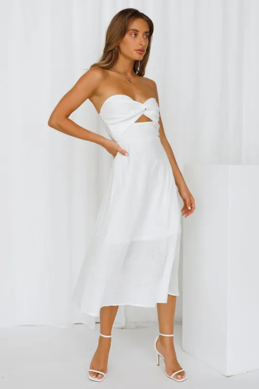 High Note Midi Dress White sold by Hello Molly