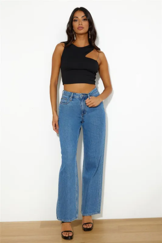 Touch Of Gold Crop Top Black sold by Hello Molly