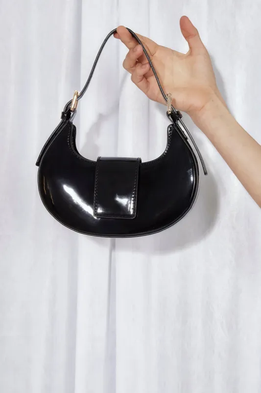 BILLINI Attica Cross Body Bag Black Patent sold by Hello Molly