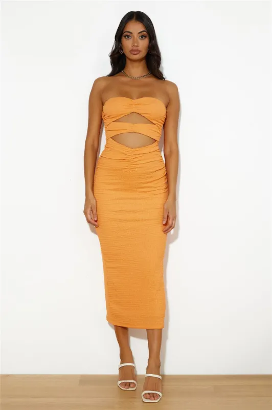 Cocktails Right Now Maxi Dress Orange sold by Hello Molly