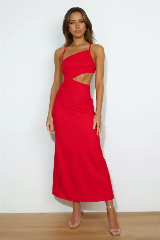 Count It In Maxi Dress Red sold by Hello Molly