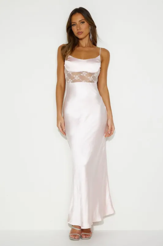 Create with Confidence Satin Maxi Dress Pink sold by Hello Molly