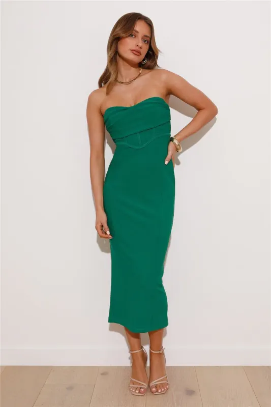 Newest Design Midi Dress Green sold by Hello Molly