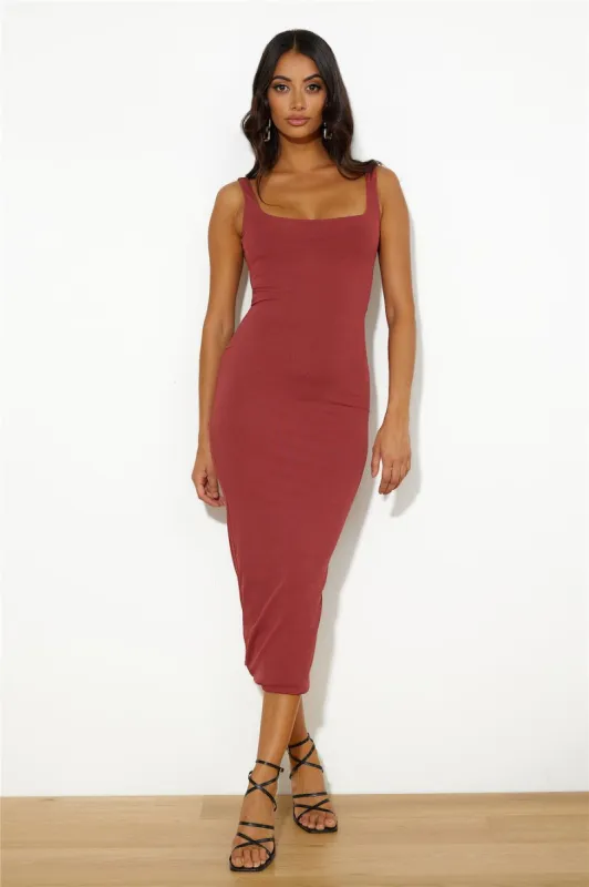 Girls' Night Ribbed Midi Dress Red sold by Hello Molly