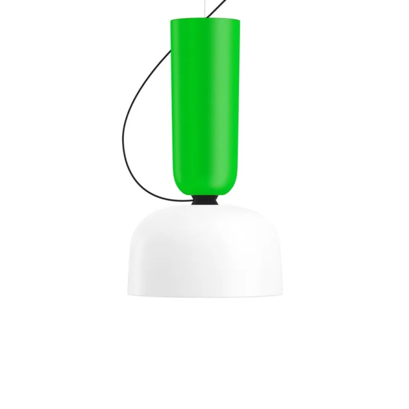 Alphabeta Pendant Uno Luminous Green / Signal White sold by Hem