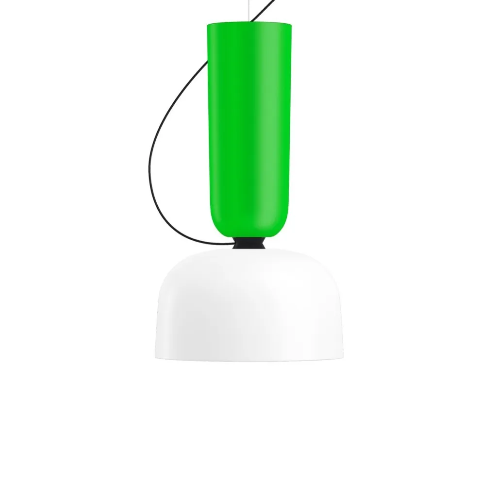 Alphabeta Pendant Uno Luminous Green / Signal White sold by Hem
