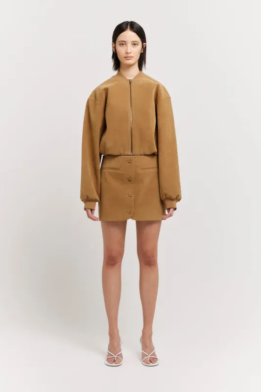 Mara Suede Bomber sold by Henne