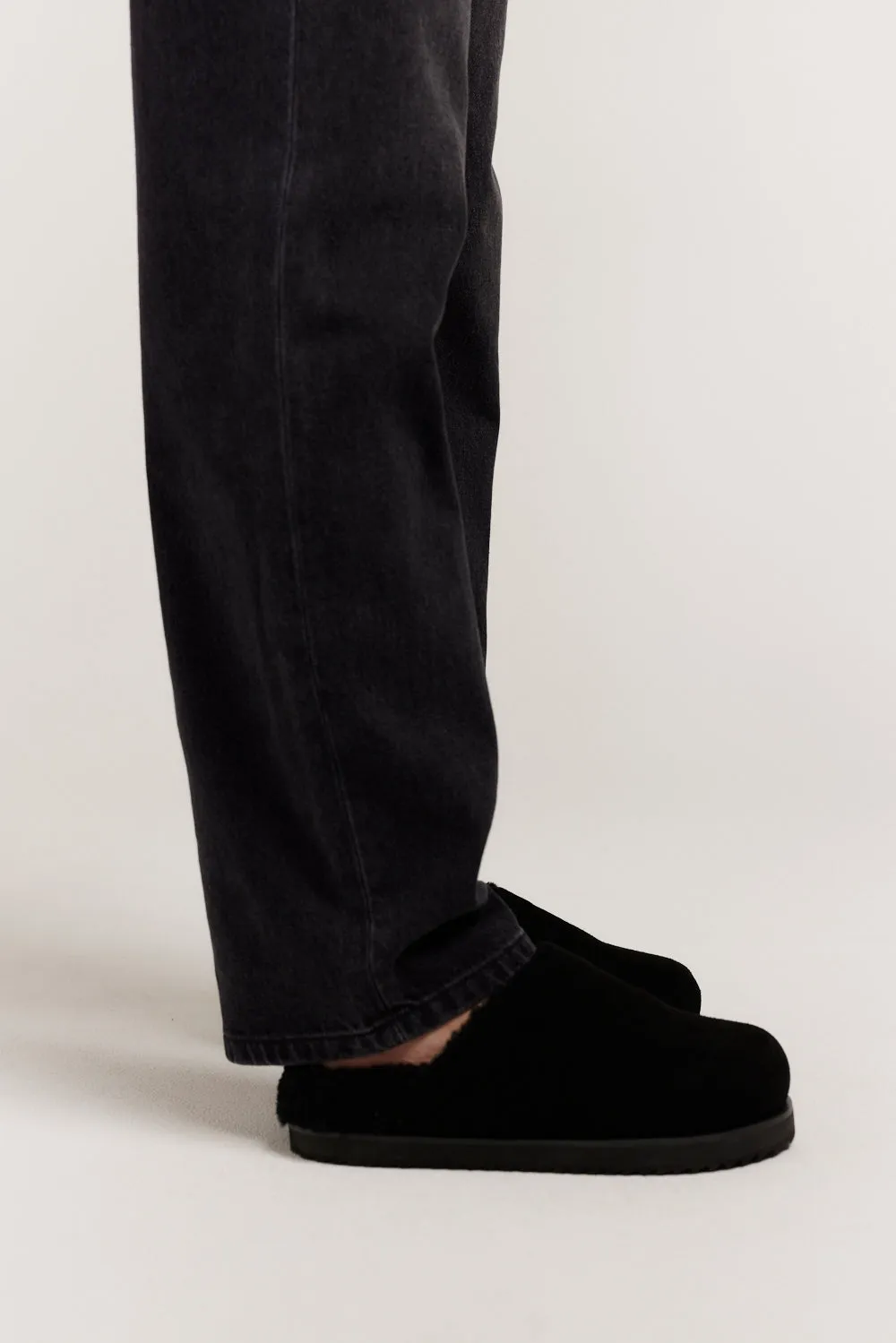 Ezio Suede Clog sold by Henne