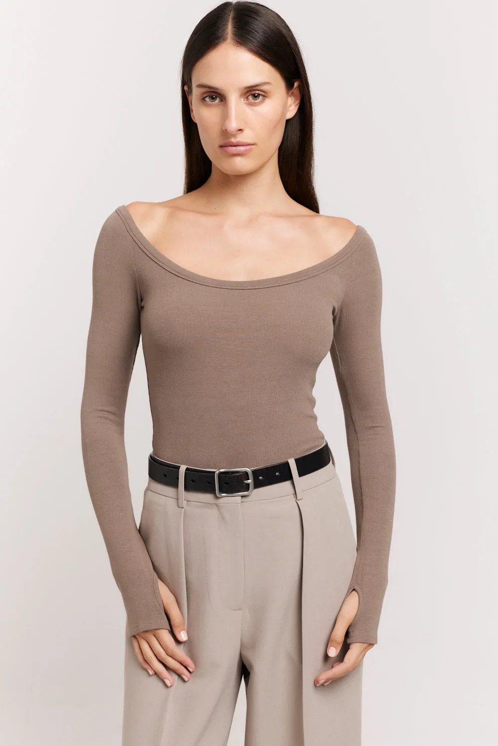 Odette Scoop Neck Top | Parallel