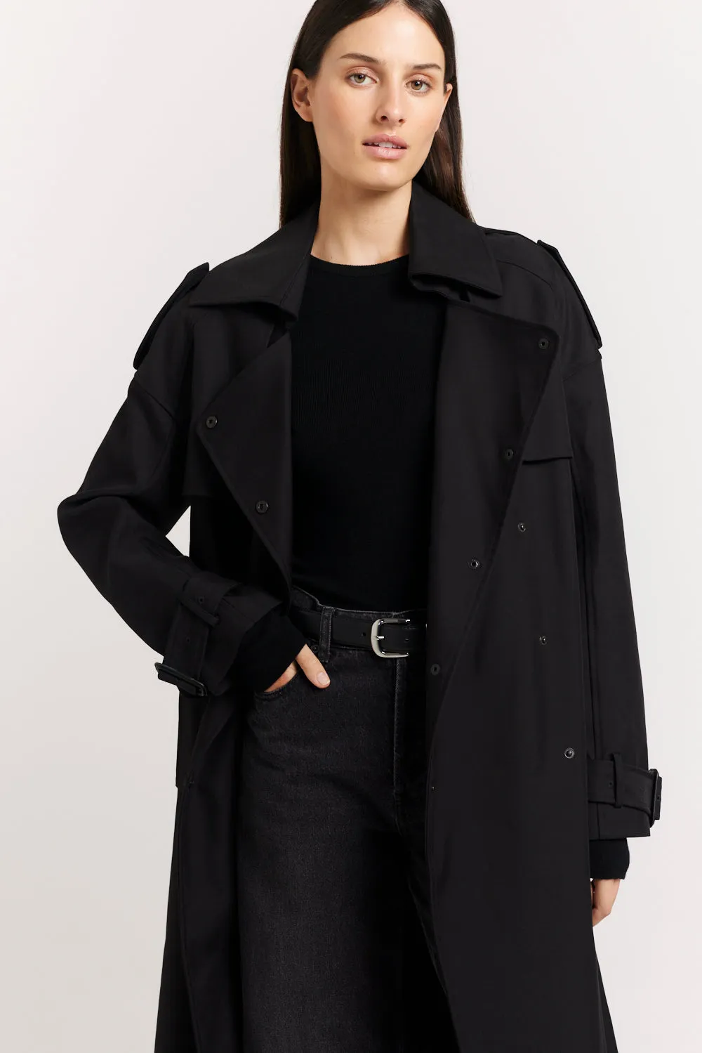 ジャケット・アウター mulch way collar long trench coat BGSD Men Xander Classic Cowhide Leather Long Trench Coat