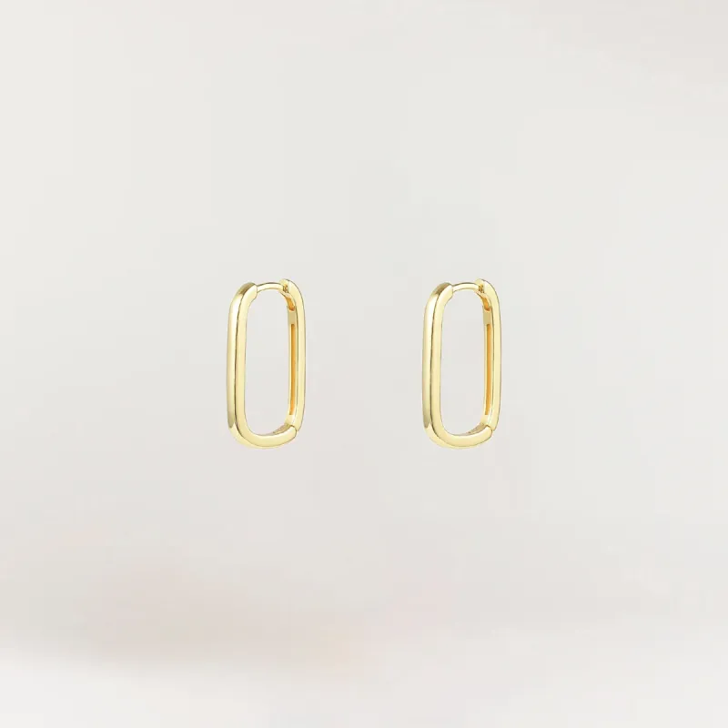 Squoval Hoop - Gold sold by Henne
