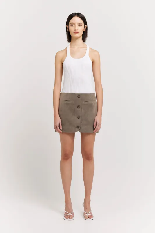 Orion Suede Skirt sold by Henne