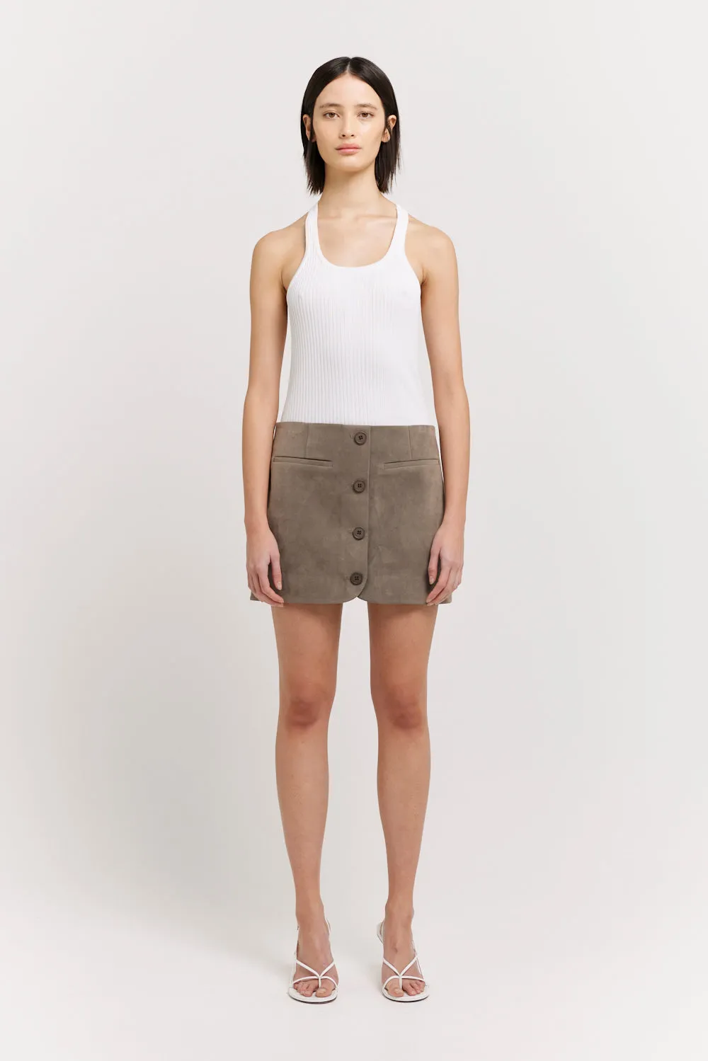 Orion Suede Skirt sold by Henne