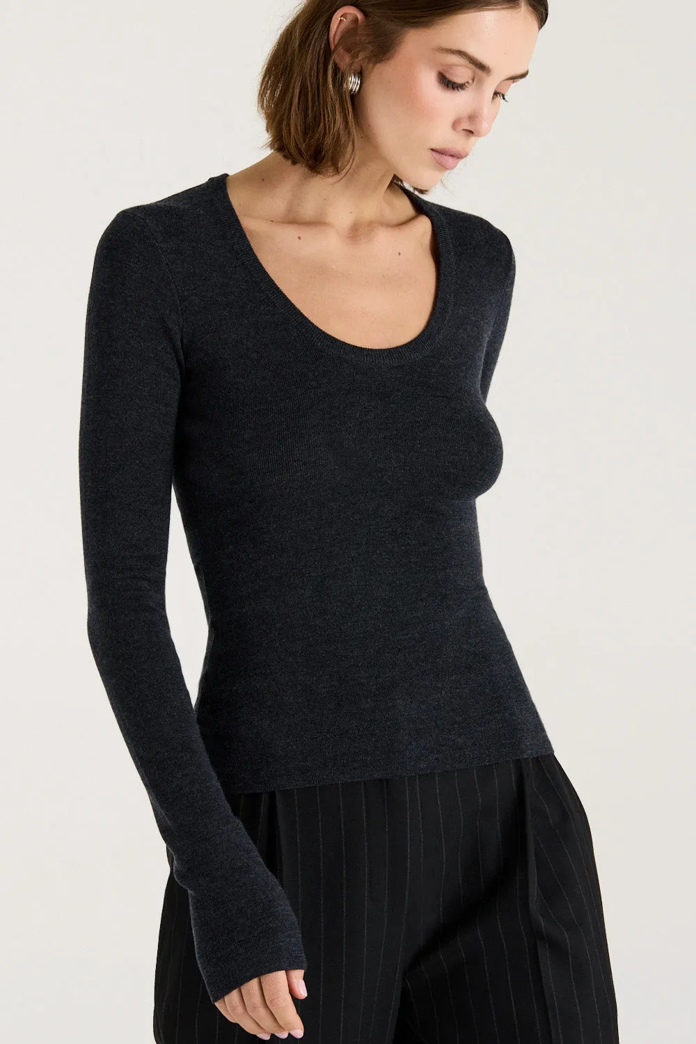 Carr Long Sleeve Scoop Top sold by Henne product image thumbnail 2