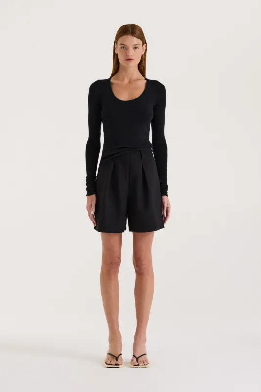Carr Long Sleeve Scoop Top made by Henne