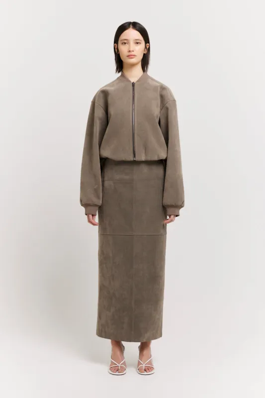 Marano Suede Skirt sold by Henne