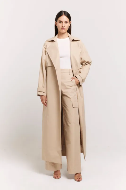 ジャケット Max Mara Atelier Trench in gold colour in jacquard Oversized jacquard trench coat, gold | 