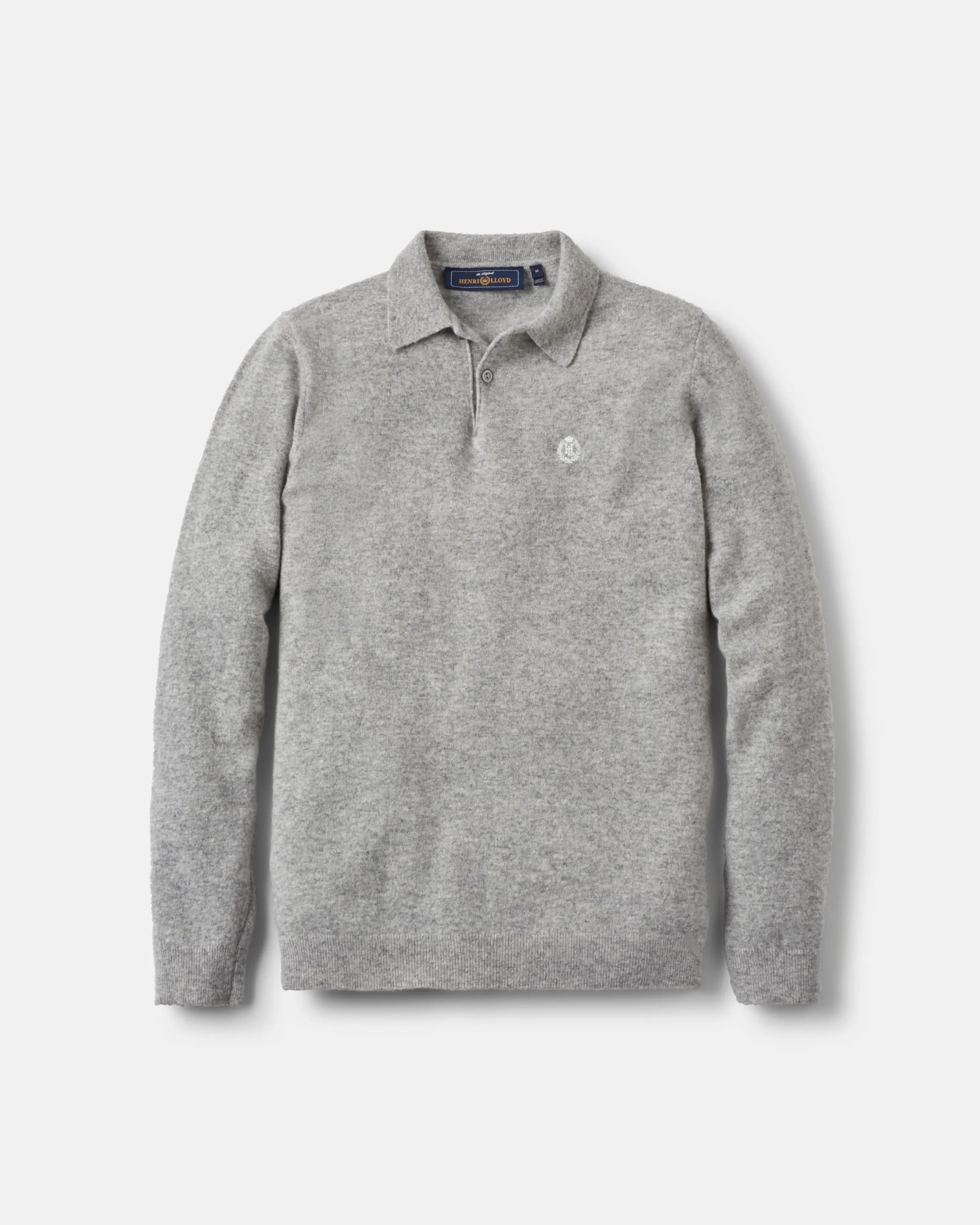 Beaulieu Knitted Polo - Light Grey Melange sold by Henri Lloyd