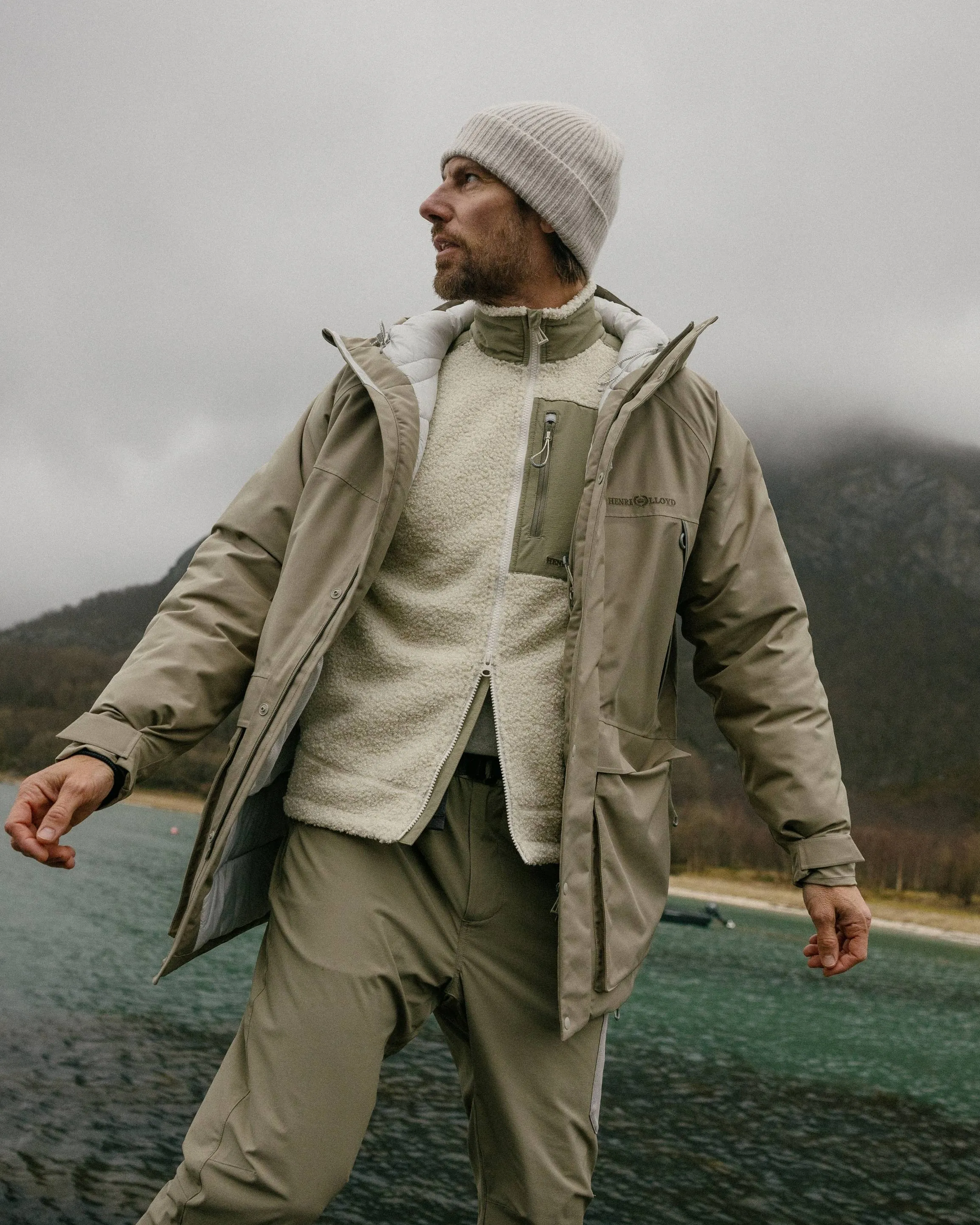 Craster Fleece Gilet - Off White/Kelp sold by Henri Lloyd product image thumbnail 2