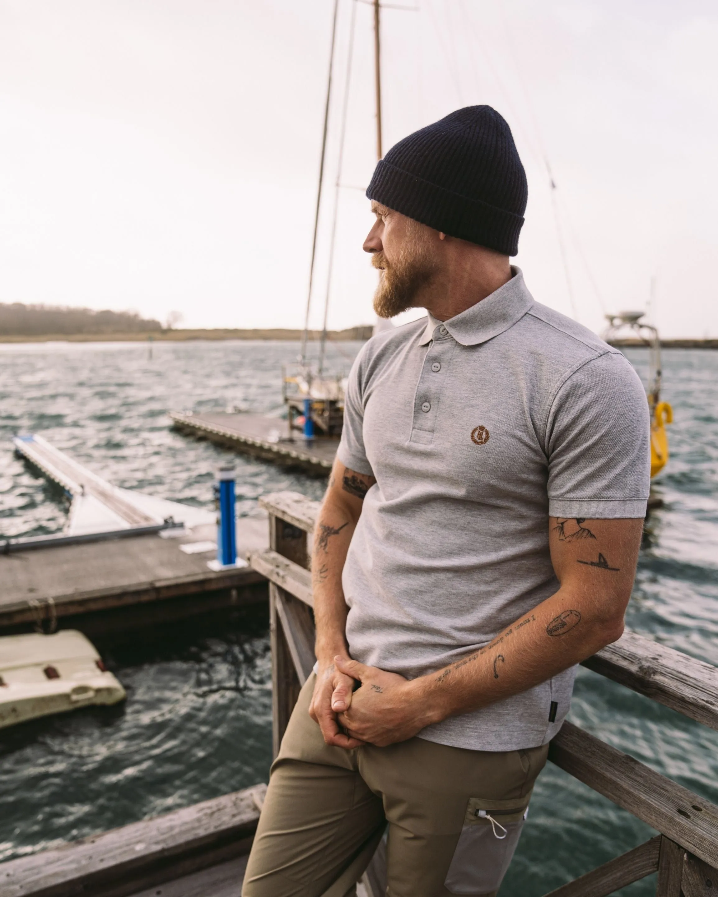 Falmouth Polo - Light Grey Melange sold by Henri Lloyd product image thumbnail 2