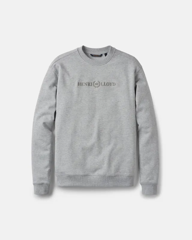 Lytham Crew Neck Sweat - Light Grey Melange sold by Henri Lloyd
