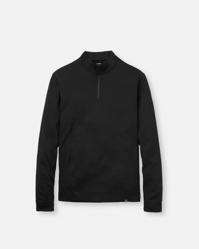 Merino 200 Zip Top - Black sold by Henri Lloyd