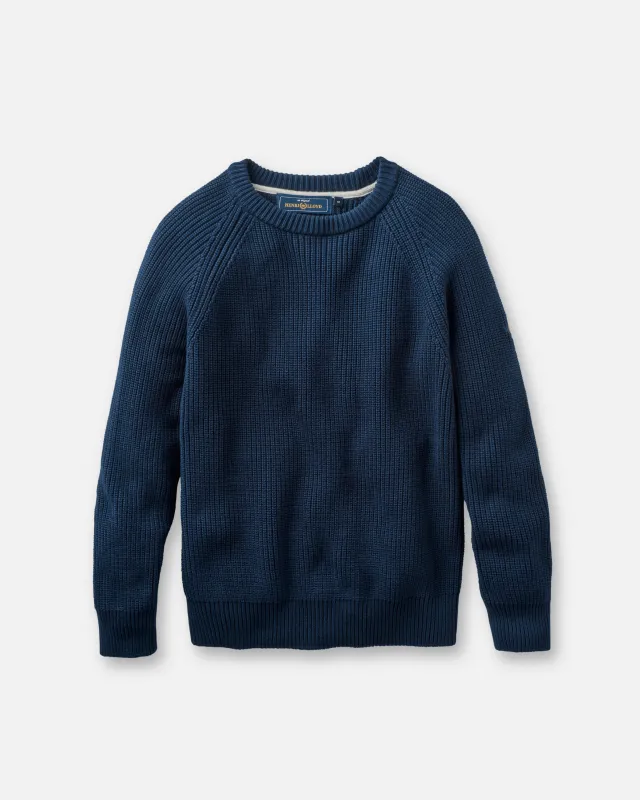 Golant Ribbed Crew - Navy Blue made by Henri Lloyd