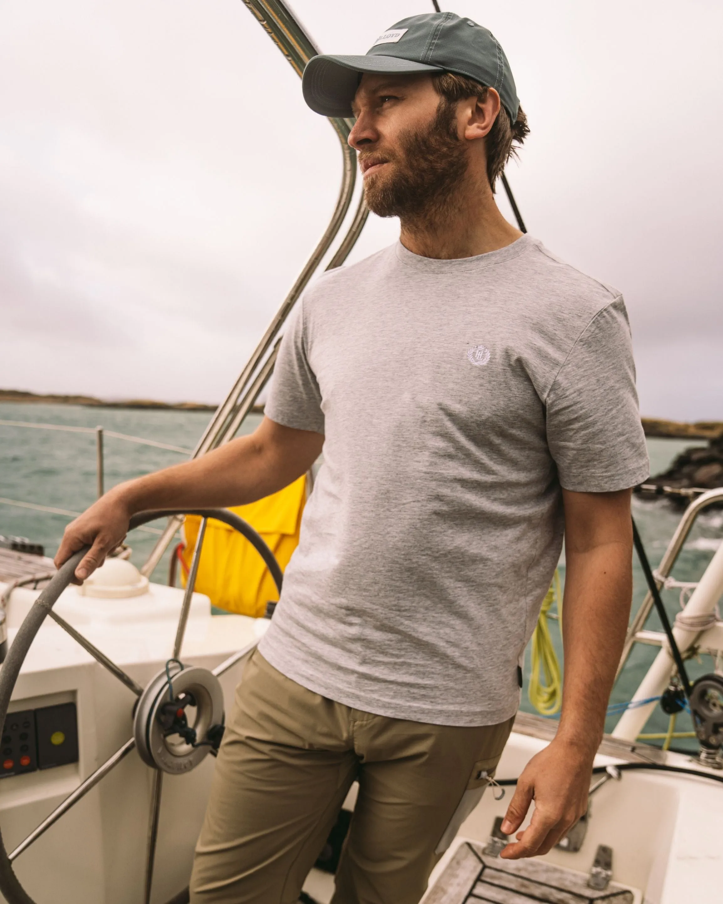 Cowes T-Shirt 2-Pack - Light Grey Melange / Sky Blue sold by Henri Lloyd product image thumbnail 2