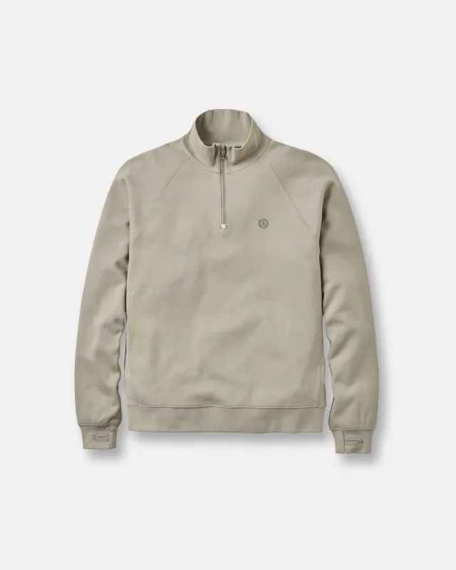 Hayle 1/4 Zip Sweat - Kelp sold by Henri Lloyd