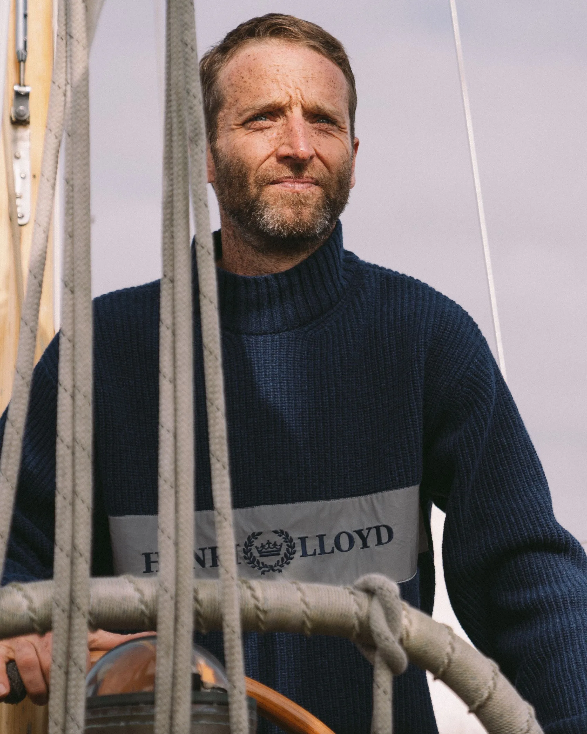 Falmouth Gansey Knit - Navy Blue sold by Henri Lloyd product image thumbnail 2