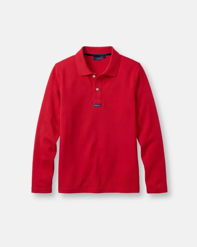 Women's Dri-Fast LS Polo - Red made by Henri Lloyd