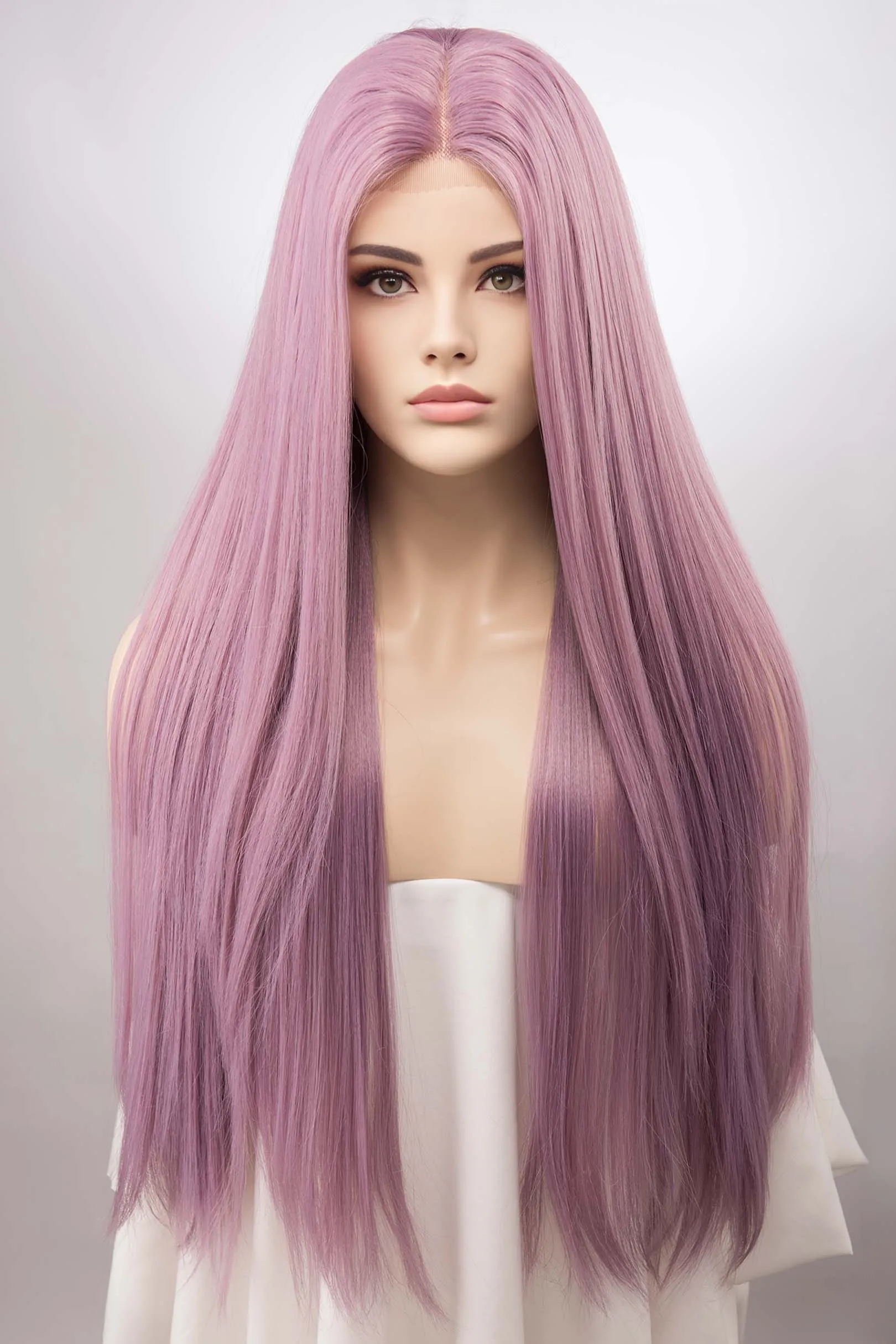 Lavender Straight Lace Front Synthetic Wig Kylin sold by Her Wig Closet product image thumbnail 2