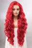 Red Wig Long Lace Front Wig Little Mermaid Wig Aquaman Mera Cosplay Wig 13" X 4" Large Lace Front Wavy Long Wig Drag Queen Wig AMAYA sold by Her Wig Closet