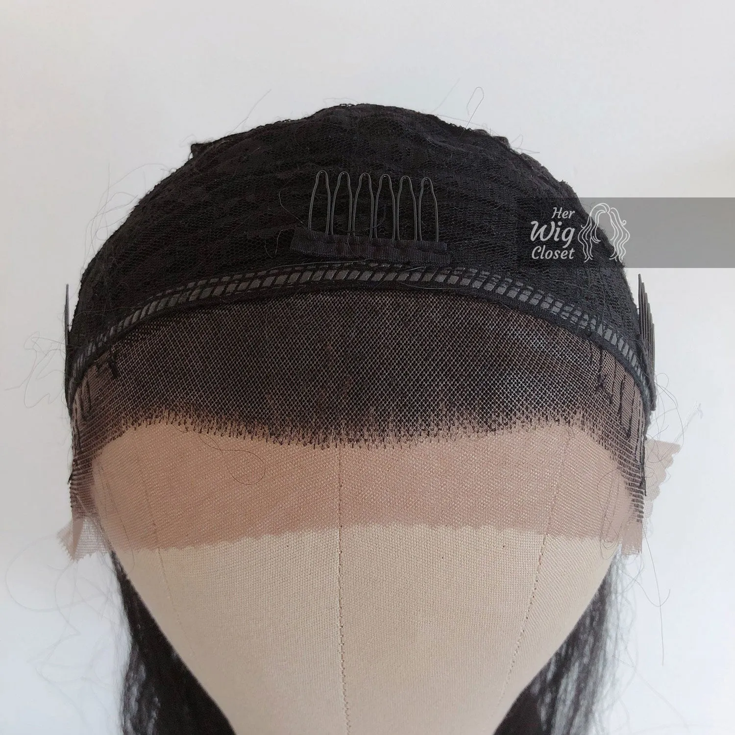 Jet Black Wavy Lace Front Synthetic Wig Bailey sold by Her Wig Closet product image thumbnail 5