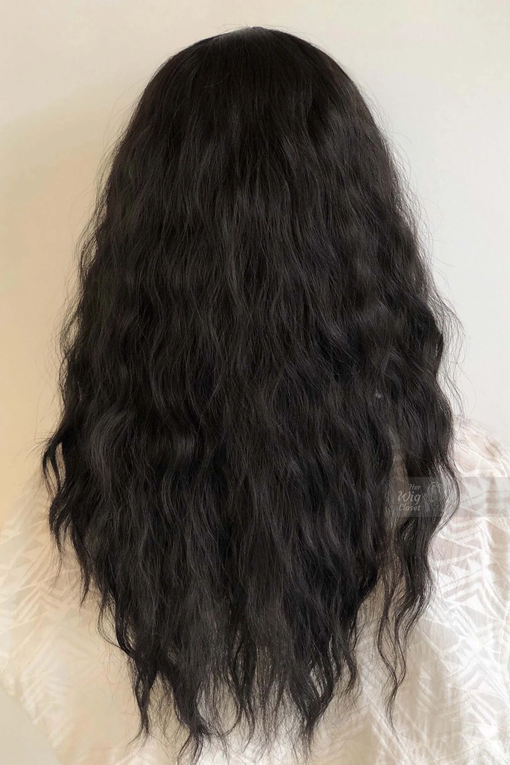 Natural Black Wavy Wig with Bangs Emily sold by Her Wig Closet product image thumbnail 5