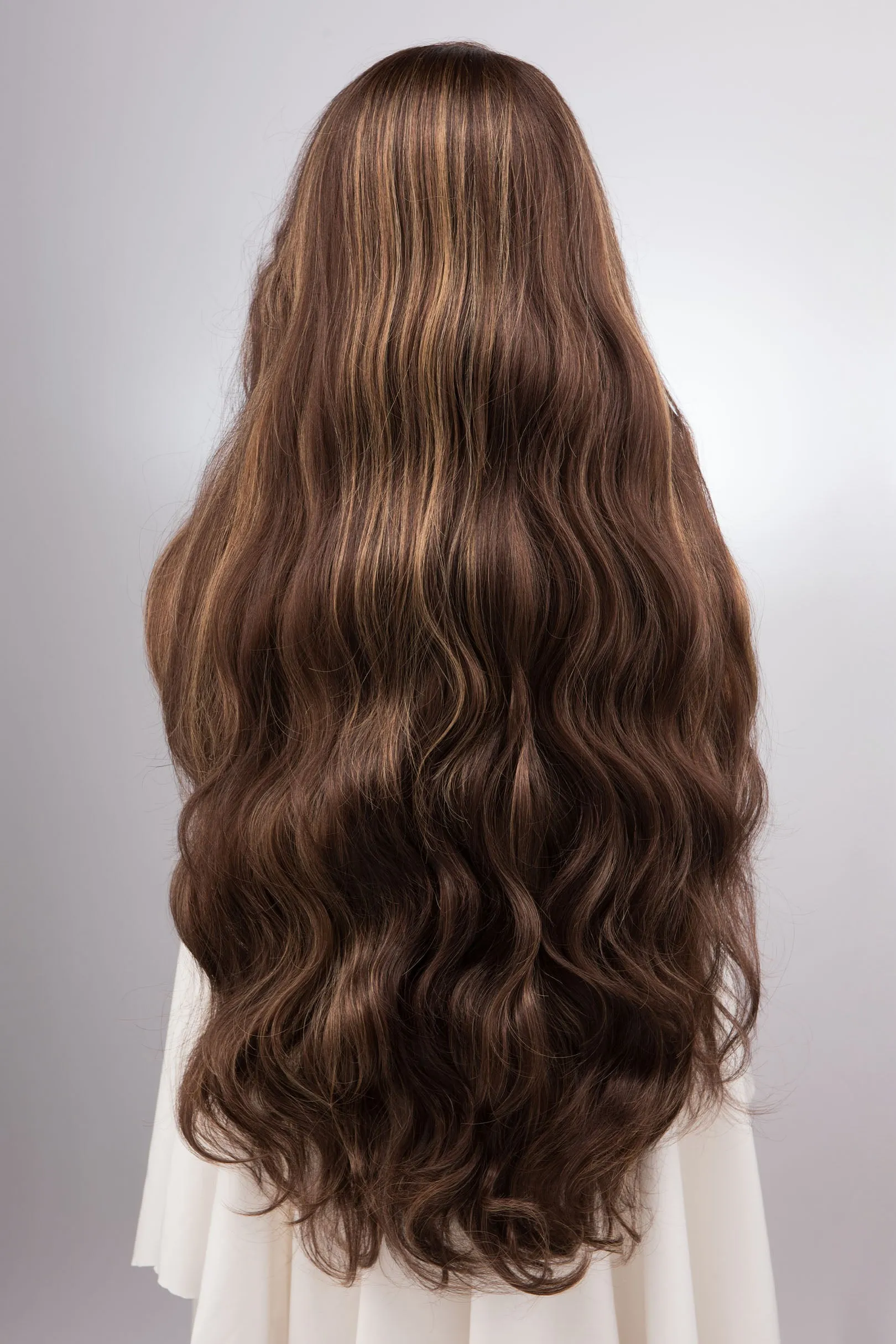 Brown Blonde Highlight Wavy 13" X 6" Lace Top Synthetic Hair Wig Mallory sold by Her Wig Closet product image thumbnail 4